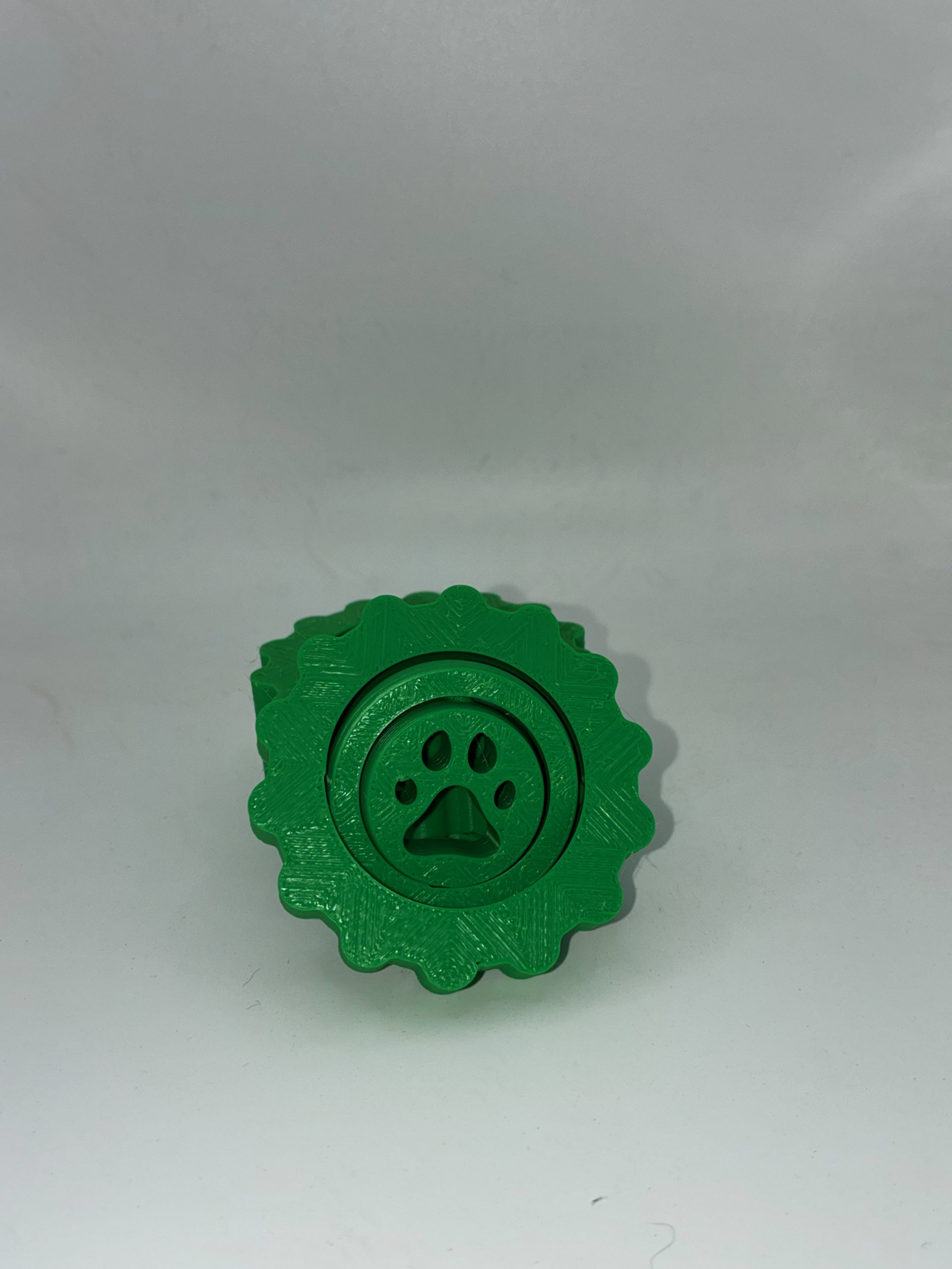 3D printed fidget coin with Paw Print